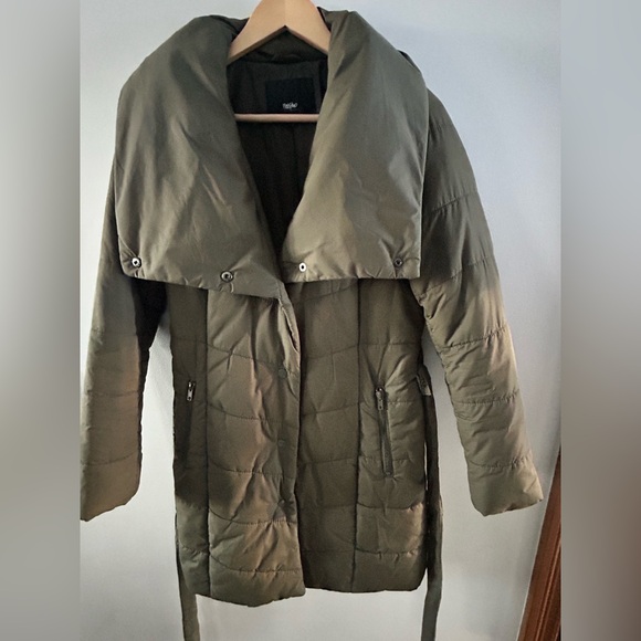 Mossimo Supply Co. Jackets & Blazers - Mossimo Women’s Olive Green Puffer Coat w/ Multi-Way Collar